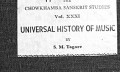 S. M. Tagore. "Vispārējā mūzikas vēsture"