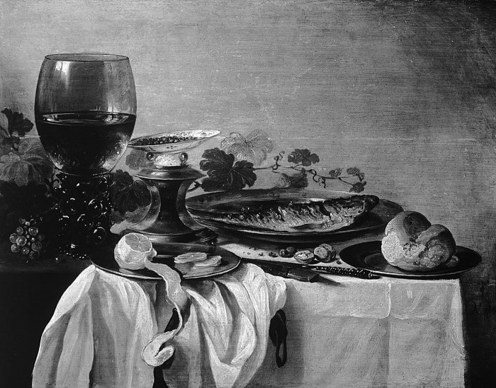 Pīters Klāss. Klusā daba ar zivi. Audekls, eļļa, 1647. Foto: Getty Images
