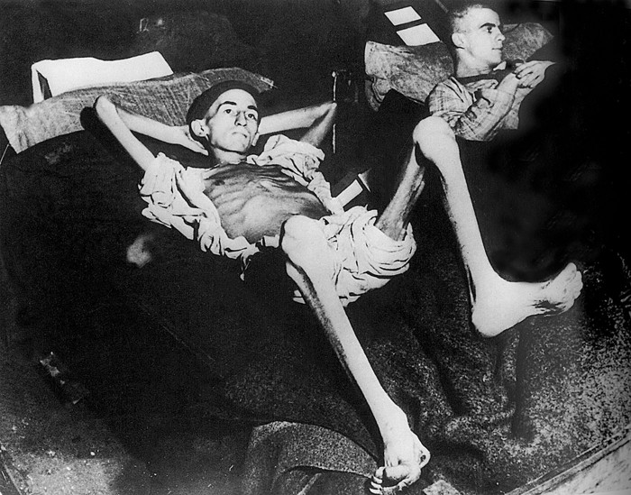 Izglābtie nāves nometņu upuri. 1945. gads.