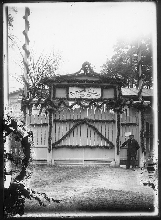 Latvijas Republikas proklamēšanas svētki Rīgas leprozorijā 1934. gada 18. novembrī