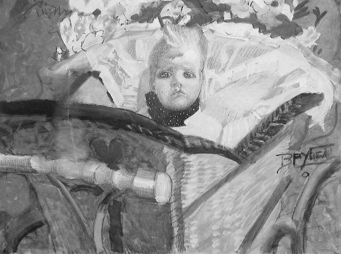 Mihails Vrubelis. Mākslinieka  dēla portrets, 1902