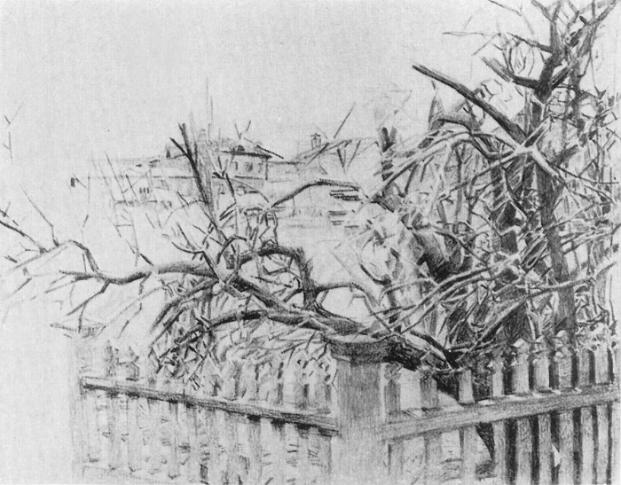 Mihails Vrubelis. Koks pie sētas, 1903