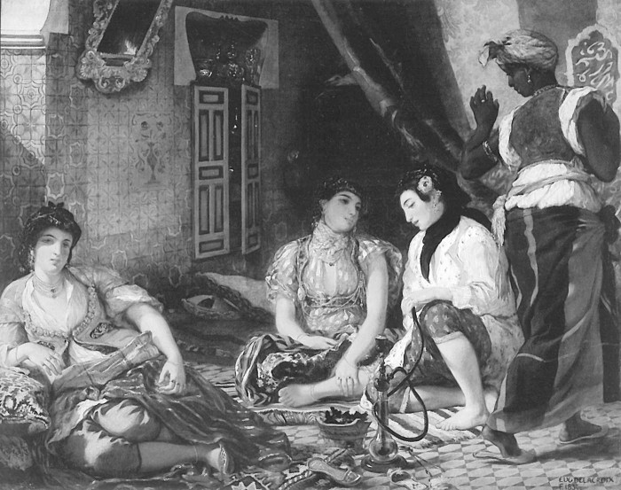 Ežēns Delakruā,  Alžīras sievietes savos apartamentos. 1834