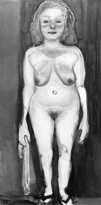 Marlēne Dimā. Drunk. 200cm x 100cm, eļļa, audekls, 1997 (Foto: Marlene Dumas/David Zwirner)