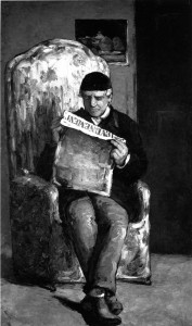 “Luī Ogists Sezans, mākslinieka tēvs, lasa L´Événement”, 1866