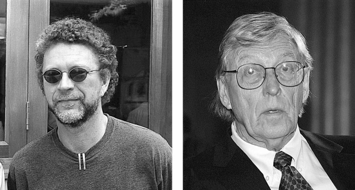 Svens Birkerts (pa kreisi, foto - Marks Geibers), Gunārs Birkers (pa kreisi, foto - Ilmārs ZNotiņš, Diena)