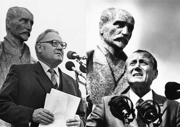 Imants Auziņš, Jevgeņijs Jevtušenko, 80. gadi (Foto - Uldis Briedis, Diena)