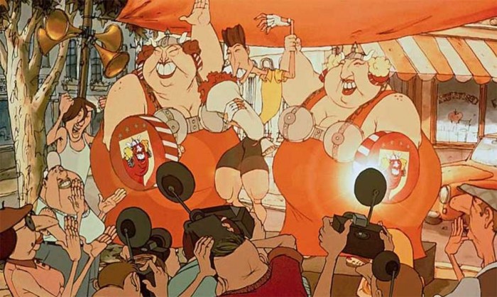 Filmas režisors un mākslinieks ir Silvēns Šomē (Kadrs no multiplikācijas filmas Randiņš Belevilā)