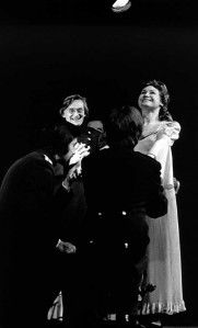 A. Čehova Trīs māsas, pirmizrāde Valmieras teātrī, 1974. Rihards Rudāks – Tuzenbahs, Skaidrīte Putniņa – Irina ( Foto no personiskā arhīva)