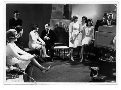 Latvijas Televīzijas ierakstā, 60. vai 70. Gadi (Foto no Račiņu ģimenes arhīva)