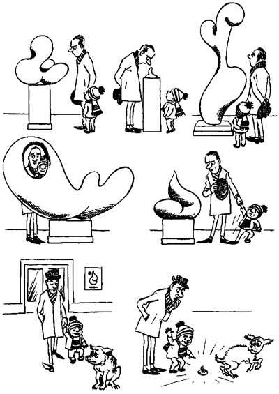 Dāņu karikatūrista Herlufa Bidstrupa zīmējums